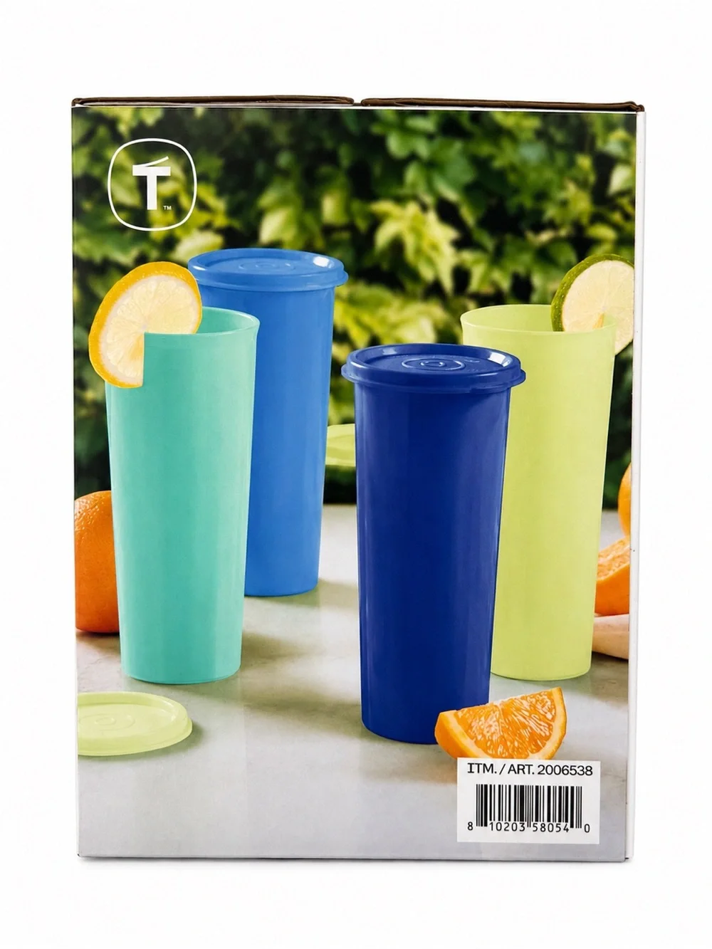Tupperware Pitcher and Tumbler Set - Royal Blue, Aqua & Lime